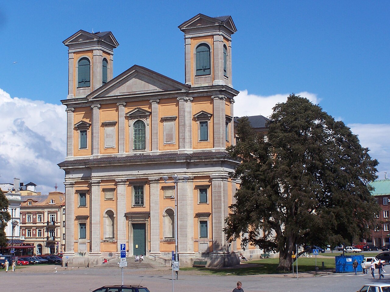 Historic city view in Karlskrona, Sweden